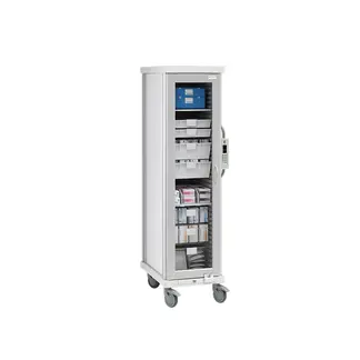 roam 1 personal protective equipment cart glass doors sr1glppe