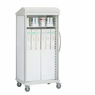 Roam 2 Boxed Catheter Cart with Roll-Top Door