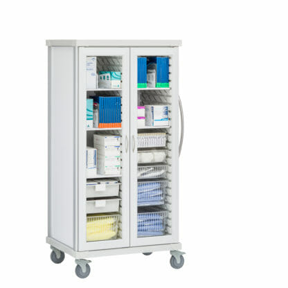 Roam 2 Arthroscopy Medical Supply Cart with Glass Doors