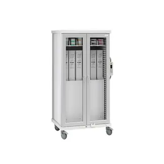 roam 2 boxed catheter cart glass doors sr2gbc