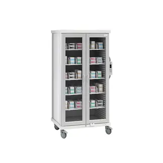 roam 2 cart with 5 shelves glass doors sr2gds