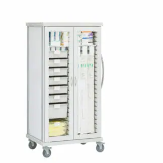 Roam 2 Catheter and Medical Supply Cart, Glass Doors