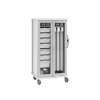 roam 2 catheter and supply cart glass doors sr2g3cg