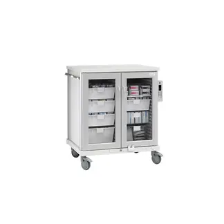 roam 2 counter height general storage cart glass doors sr2cggs