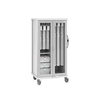 roam 2 long and short catheter cart glass doors sr2glsc