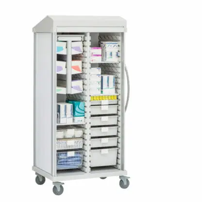 Roam 2 Open Heart Cart with Roll-Top Door and Pull-Out Suture Module