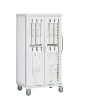 Roam 2 Stent Cart, with Glass Doors, with 2 Rows of Cath Cues