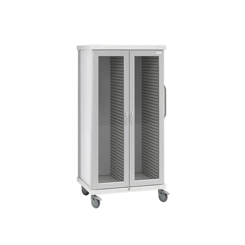 roam 2 supply cart glass doors center column sr2g