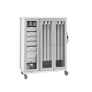 roam 3 7 cue catheter and supply cart glass doors sr3g7cg
