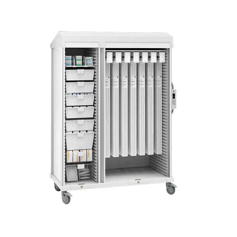 roam 3 7 cue catheter and supply cart rolltop sr3r7cg