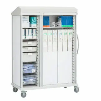 Roam 3 Boxed Catheter and Supply Cart with Roll-Top Doors