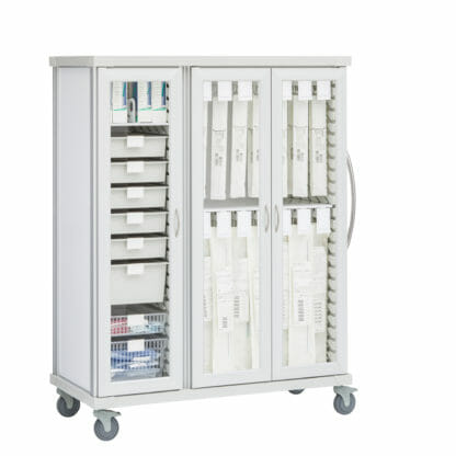 Roam 3 Stent Catheter Cart with Glass Doors