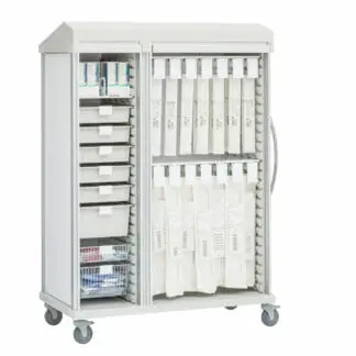 Roam 3 Stent Catheter Cart with Roll-Top Doors