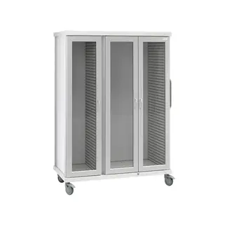 roam 3 tall supply cart glass doors sr3tgcl
