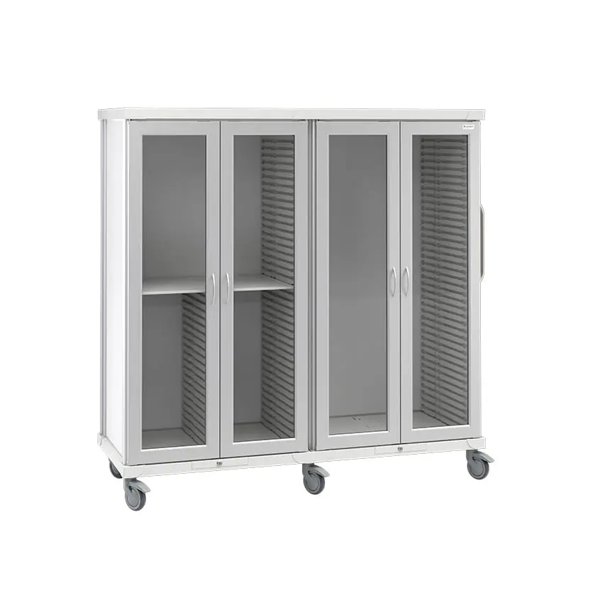 roam 4 supply cart glass doors 1 split center sr4gscl