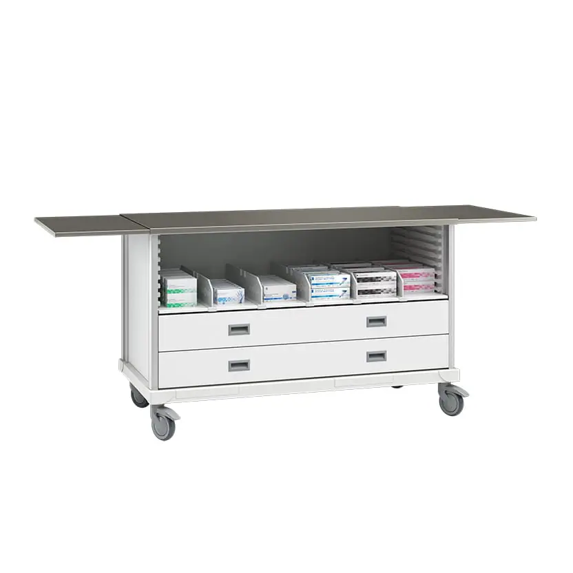 ecp cart with drawers and dividers extended srsdecp