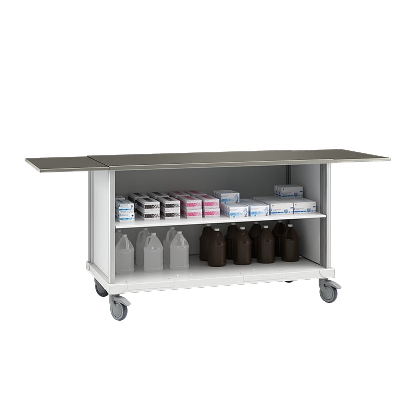 ecp cart with single shelf extended srsoecp