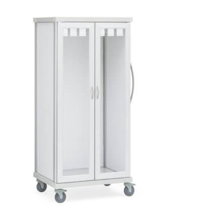 Roam 2 Long Catheter Cart with Glass Doors