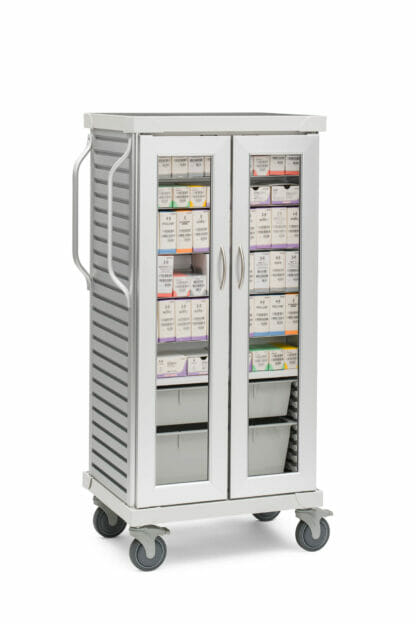 Roam Closed Suture Cart with optional 6" and 9" trays