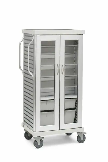 Roam Closed Suture Cart with optional 6" and 9" trays