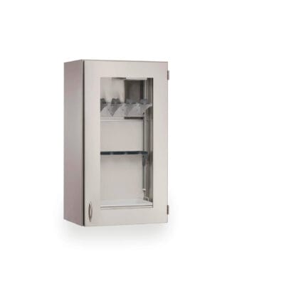 Stainless Steel Wall-mounted Scope Cabinet with Glass Door