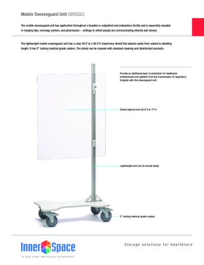 Mobile Sneezeguard Unit